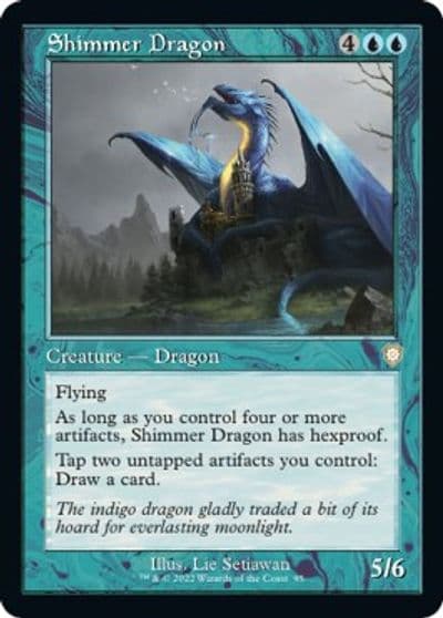 Shimmer Dragon Retro Frame Commander: The Brothers' War Magic card