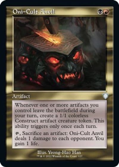 Oni Cult Anvil Retro Frame Commander: The Brothers' War Magic card