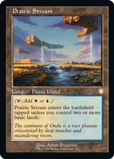Prairie Stream Retro Frame Commander: The Brothers' War Magic card
