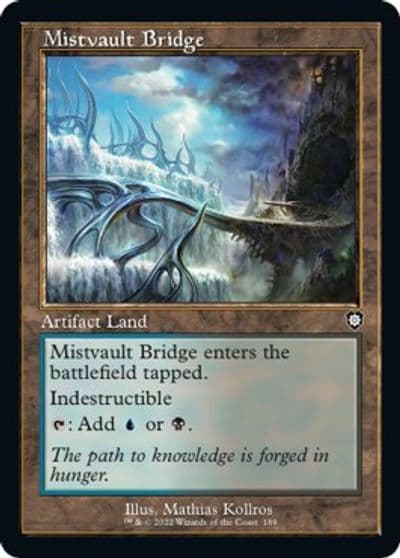 Mistvault Bridge Retro Frame Commander: The Brothers' War Magic card