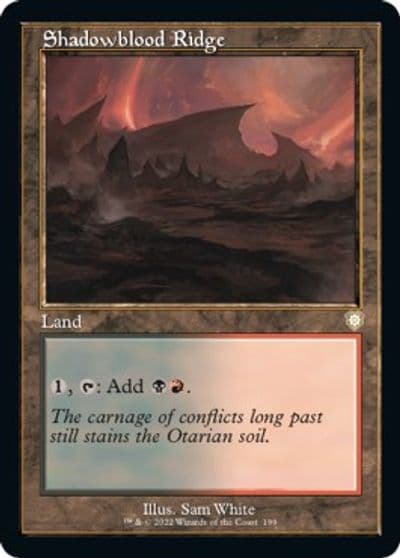 Shadowblood Ridge Retro Frame Commander: The Brothers' War Magic card