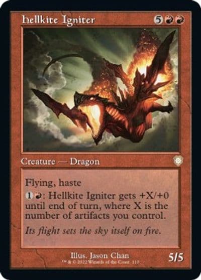 Hellkite Igniter Retro Frame Commander: The Brothers' War Magic card