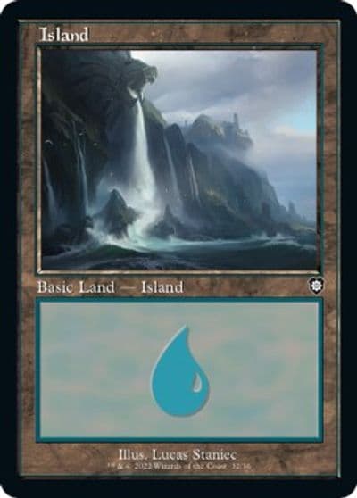 Island 32 Retro Frame Commander: The Brothers' War Magic card