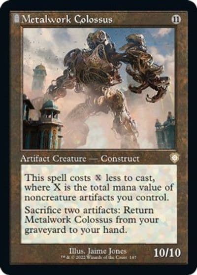 Metalwork Colossus Retro Frame Commander: The Brothers' War Magic card