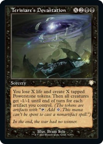 Terisiares Devastation Retro Frame Commander: The Brothers' War Magic card