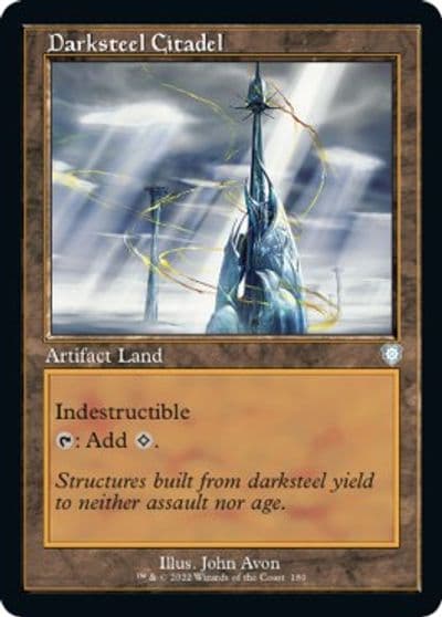 Darksteel Citadel Retro Frame Commander: The Brothers' War Magic card