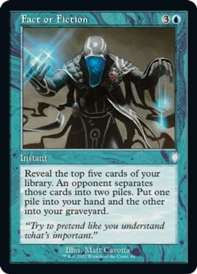 Fact or Fiction Retro Frame Commander: The Brothers' War Magic card
