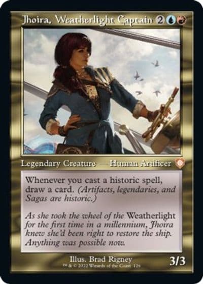 Jhoira Weatherlight Captain Retro Frame Commander: The Brothers' War Magic card