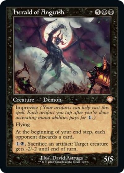 Herald of Anguish Retro Frame Commander: The Brothers' War Magic card