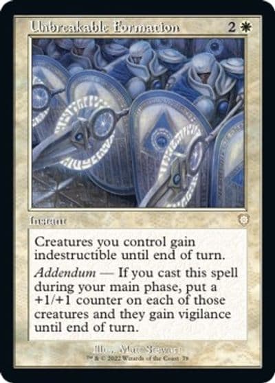 Unbreakable Formation Retro Frame Commander: The Brothers' War Magic card