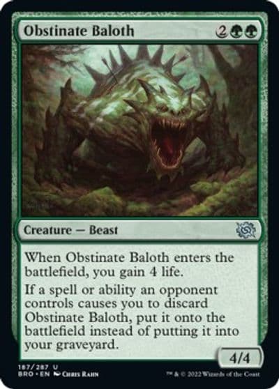 Obstinate Baloth The Brothers' War Magic card