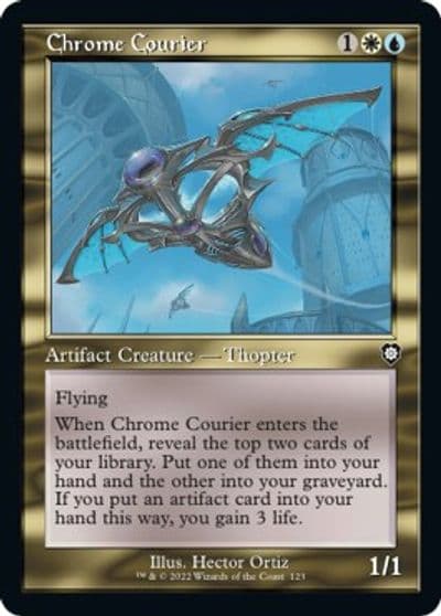 Chrome Courier Retro Frame Commander: The Brothers' War Magic card