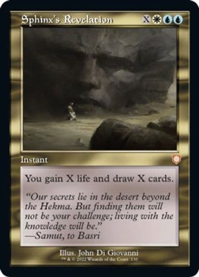 Sphinxs Revelation Retro Frame Commander: The Brothers' War Magic card
