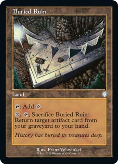 Buried Ruin Retro Frame Commander: The Brothers' War Magic card