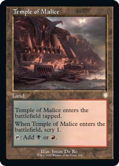 Temple of Malice Retro Frame Commander: The Brothers' War Magic card