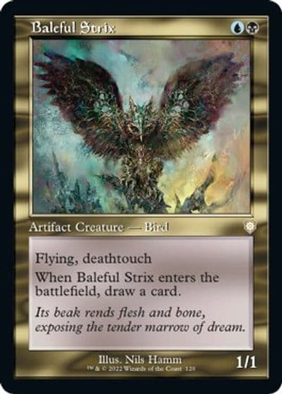 Baleful Strix Retro Frame Commander: The Brothers' War Magic card