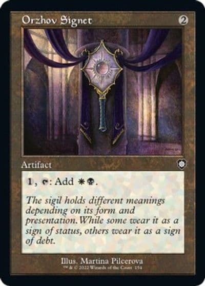Orzhov Signet Retro Frame Commander: The Brothers' War Magic card