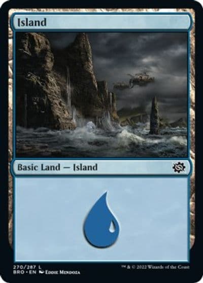 Island 270 The Brothers' War Magic card
