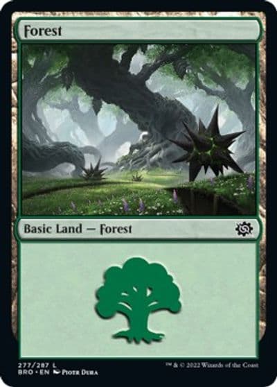 Forest 277 The Brothers' War Magic card