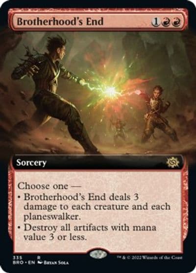 Brotherhoods End Extended Art The Brothers' War Magic card