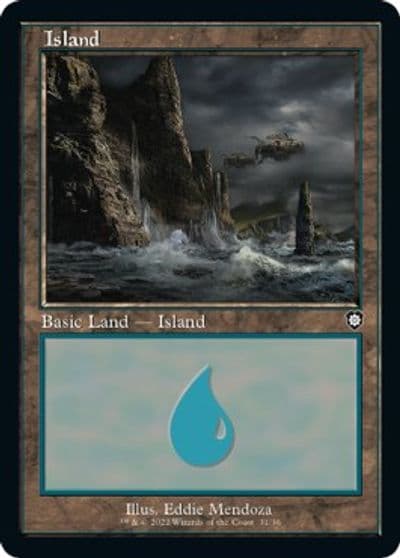 Island 31 Retro Frame Commander: The Brothers' War Magic card