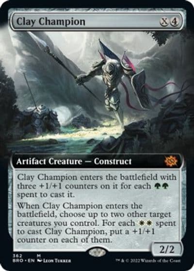 Clay Champion Extended Art The Brothers' War Magic card