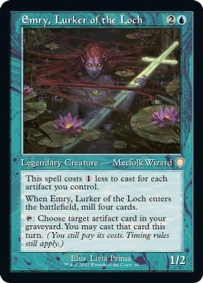 Emry Lurker of the Loch Retro Frame Commander: The Brothers' War Magic card