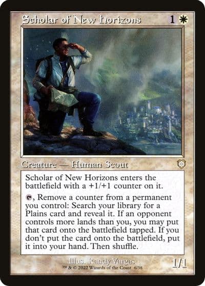 Scholar of New Horizons Retro Frame Commander: The Brothers' War Magic card