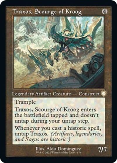 Traxos Scourge of Kroog Retro Frame Commander: The Brothers' War Magic card