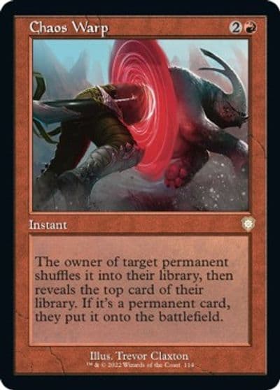 Chaos Warp Retro Frame Commander: The Brothers' War Magic card