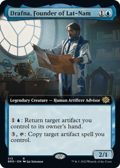 Drafna Founder of Lat Nam Extended Art The Brothers' War Magic card