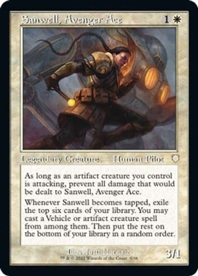 Sanwell Avenger Ace Retro Frame Commander: The Brothers' War Magic card