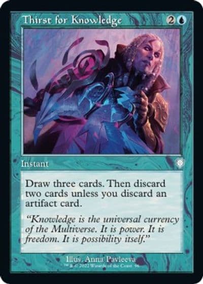 Thirst for Knowledge Retro Frame Commander: The Brothers' War Magic card