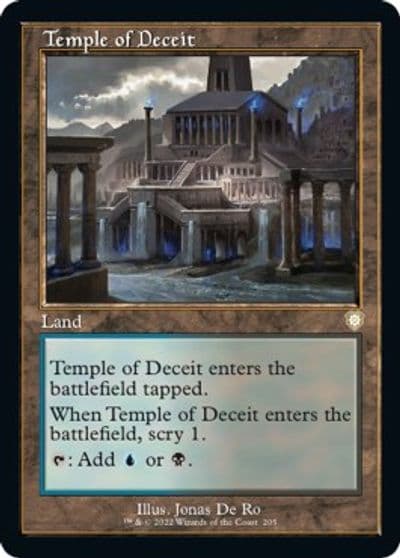 Temple of Deceit Retro Frame Commander: The Brothers' War Magic card