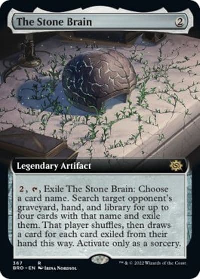 The Stone Brain Extended Art The Brothers' War Magic card