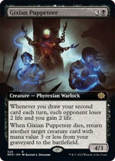 Gixian Puppeteer Extended Art The Brothers' War Magic card