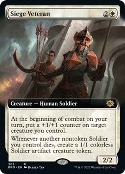 Siege Veteran Extended Art The Brothers' War Magic card