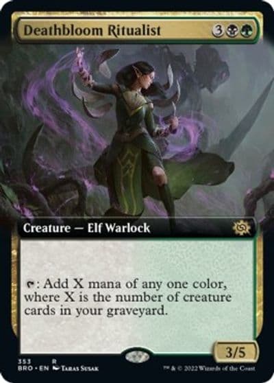Deathbloom Ritualist Extended Art The Brothers' War Magic card