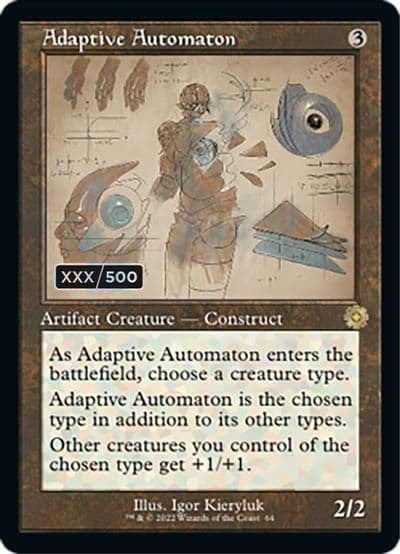 Adaptive Automaton Schematic Serial Numbered The Brothers' War: Retro Frame Artifacts Magic card