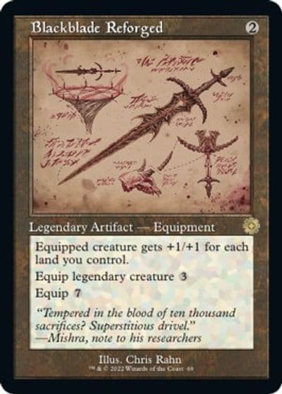 Blackblade Reforged Schematic The Brothers' War: Retro Frame Artifacts Magic card