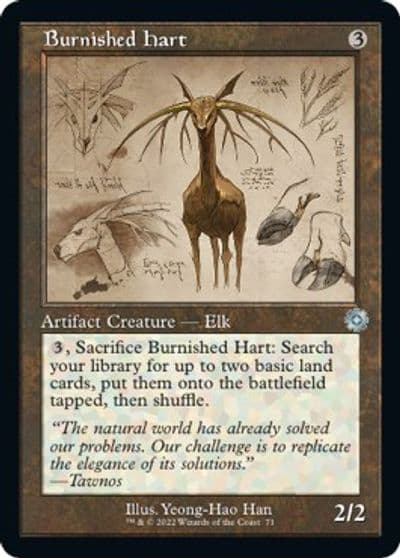 Burnished Hart Schematic The Brothers' War: Retro Frame Artifacts Magic card