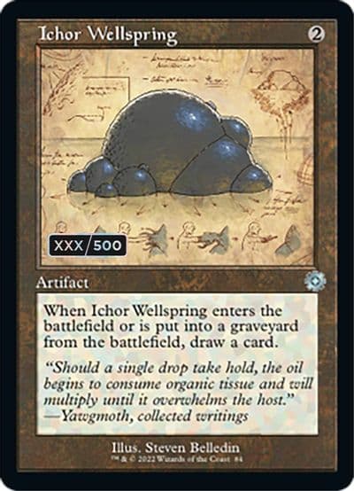 Ichor Wellspring Schematic Serial Numbered The Brothers' War: Retro Frame Artifacts Magic card
