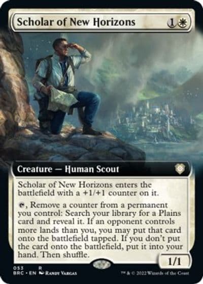Scholar of New Horizons Extended Art Commander: The Brothers' War Magic card