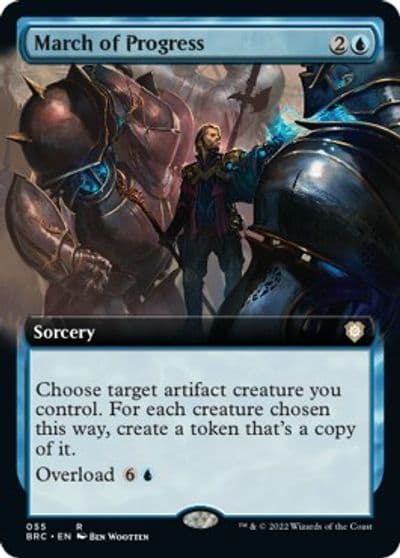 March of Progress Extended Art Commander: The Brothers' War Magic card
