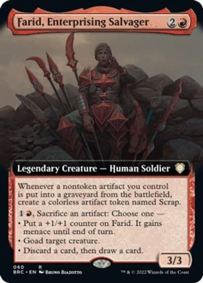 Farid Enterprising Salvager Extended Art Commander: The Brothers' War Magic card