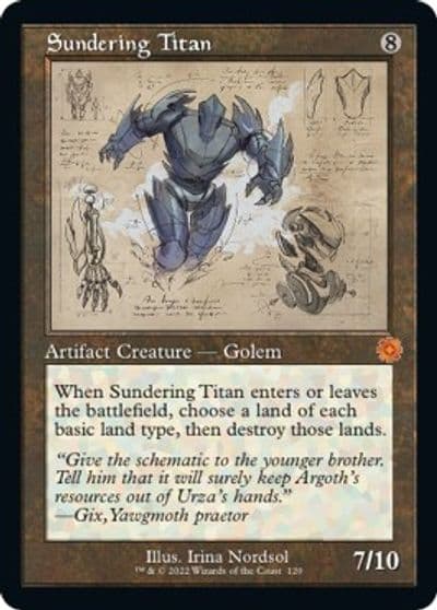 Sundering Titan Schematic The Brothers' War: Retro Frame Artifacts Magic card