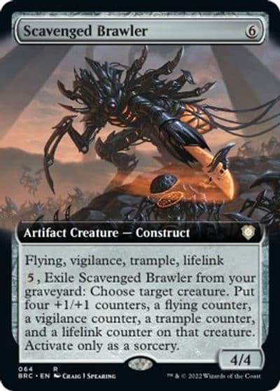 Scavenged Brawler Extended Art Commander: The Brothers' War Magic card