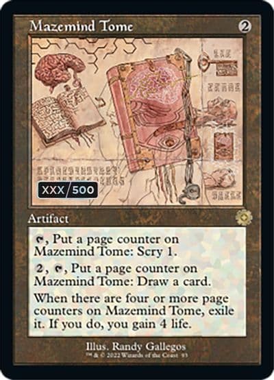 Mazemind Tome Schematic Serial Numbered The Brothers' War: Retro Frame Artifacts Magic card
