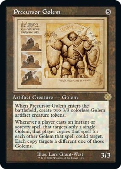 Precursor Golem Schematic The Brothers' War: Retro Frame Artifacts Magic card