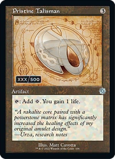 Pristine Talisman Schematic Serial Numbered The Brothers' War: Retro Frame Artifacts Magic card